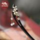 Phoenix Nirvana ancient style hairpin black sandalwood hairpin new Chinese style hair accessories step rocking hairpin high-end gift box birthday gift for women