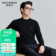 Announcement Bird Machine Washable Wool Sweater Men's Easy Care Half-Turtle Collar Knitted Sweater KEBY253031U Black L-48