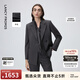 Langzi wool temperament flat lapel suit high-end gray commuter suit jacket 2026 spring new women's medium gray L