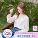 Sancai 2026 Spring New Cut Jacquard Loose Shirt Small Shirt Fungi Lace Stand Collar Shirt M