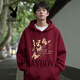 Playboy Sweatshirt Men's 2026 Spring Trendy and Handsome Hooded Jacket for Male Students Casual Versatile Top Clothes Men's Red S