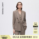 Langzi and Wang Churan's same style wool double-breasted suit is fashionable and retro