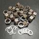 XMSJ304 stainless steel bellows nut 4 points 6 points water heater inlet hose joint hexagonal nut circlip gasket 10 4 points 304 natural color nuts + circlip gasket