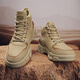YusHang Zhenpin Herrenschuhe lässige Schuhe Sommer atmungsaktiven Wanderschuhen Outdoor Wanderschuhe Casual Martin Boots Trendy Vielseitige Schuhe Arbeitstil Herrenschuhe [J05 Khaki-42]