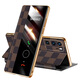 Yinwei anwendbar für Huawei P40 Mobiltelefone Hülle Smart Flip Leder Hülle P40Pro-Schutzhülle kann High-End-High-End-Full-inclusive-Herren-Herren-High-End-Business-P40 [Kaffee Grid] Smart Flip Support Model unterstützen