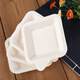 Tinghao disposable paper plate 4-inch square cake disposable plate biodegradable tableware picnic barbecue plate 30 pieces