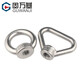 Guwanji 304 stainless steel ring eye nut collection round nut set lifting eye marine screw cap national standard 304 round eye nut M8 (1 piece)