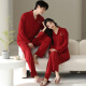 莫代尔新款结婚睡衣女新婚情侣纯棉新人套装红色喜庆长袖家居服可外穿 男757女857 M 女+男XL(礼盒包装）