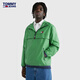 Tommy Hilfiger men's windproof waterproof zipper half lantern portable storage outdoor sports hooded fit jacket 15906 Khaki AB4 XS