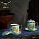 National porcelain Yongfengyuan auratic lady porcelain ceramic tea cup coffee cup water cup with cover filter tea office meeting cup tile cup