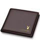 
Playboy wallet men's short business youth wallet short wallet driver's license male student wallet black silk screen belt multi-function card slot for packaging
