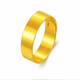 Jin Shanni jewelry pure gold 999 gold ring smooth solid flat plate men and women ring live gold ring Chinese Valentine's Day gift gold weight 5.89g