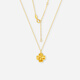 Saturday blessing 18K gold necklace women's four-leaf clover necklace color gold necklace birthday gift C0614040 40+5cm