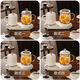 Aififulin Abschlussgeschenke für Lehrer Souvenirs Business Geschenke für Mitarbeiter Glass Health Pot Set Custom Souvenirs Preise Cream White [Doppelofen Health Pot] Handheld Color Box Model Health Pot Geschenk Souvenir Logo Anpassung