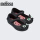 Melissa Cartoon Kitten Fish Mouth Velcro Fashion Casual Children's Shoes 30901 Black/Pink 21 (Inner Length About 12.5cm)