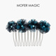 MoferMagic Elegant Hair Comb Hairpin Ancient Style Women's Versatile Style Broken Hair Comb Insert Hair Fork Hair Twist Headwear Bangs Comb Elegant Blue