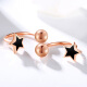 Xinwanfu rose 18K gold earrings for women 750 color gold earrings / pair of star-shaped earrings