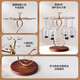 KANGZHIRUN creative solid wood red wine cup holder light luxury upside-down goblet hanging wine glass home ornaments simple display stand Golden Swan wooden bottom cup holder