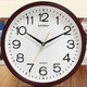 GUTEN mute clock living room modern simple round quartz wall clock conspicuous large font wall clock 3880 wood grain diameter 40 cm Others
