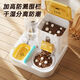 Raft core automatic cat feeder cat food and water two-use cat bowl feeding drinker two-in-one feeder cat food bowl large-capacity dog bowl regular yellow (feeding and drinking water/smooth without food stuck)