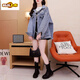 Chuzhi Heavy Industry Design Denim Jacket for Women 2025 New Spring Fashion Internet Celebrity Variety Lazy Style Top 829 Patch S (suggéré 85-110jin [Jin est égal à 0,5 kg]))