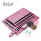 Sac de carte zordani pour femmes mini mode ultra-mince multi-cartes à carte de vache de vache de vache sac de carte sac pour cartes de carte de carte de carte de carte de carte de carte 1020 gris orchidée