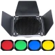 Godox Godox Honeycomb BD04 four-leaf baffle photography light shutter honeycomb cover + standard cover + four-color filter set studio equipment accessories accessories