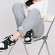 
Sailifu Extended version tall gray sports pants for women in autumn and winter casual pants for velvet thickened legs straight long trousers black extended single pants 9903 XXL (recommended 145 Jin [Jin equals 0.5 kg])