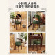Complete antique style dressing chair solid wood rotatable makeup chair girls bedroom dressing table back chair retro stool light luxury solid wood walnut color frame + retro green