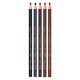 Hensi 1818 Pull-Thread Eyebrow Pencil Tear-off Paper Waterproof and Sweat-proof Eyebrow Makeup Artist Female Tear-Off Can Cut Duckbill Shape Beginner Ordinary Model Brown *5 Count