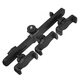 Photo Live-Stand Dual Camera Crossbar Zwei Mobile iPad Clip Anstellbarer Winkel-Selbsttest Video Stativzubehör Crossbar + 2 Mobile Clip + 1/4 Gadget