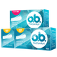 O.B.OB Tampon Tampon intégré 16 pièces / boîte menstruation tante peut nager une serviette hygiénique coton tampon importé d'Allemagne Type normal * 2 boîtes + petite quantité * 1 boîte