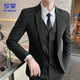 ROMON suit men's autumn and winter solid color jacket men's professional formal dress suit wedding dress