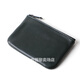 Bun Peng sheepskin zipper coin key bag Genuine sheepskin men's short small wallet Mini coin clutch for women black small size