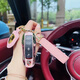 Geeignet für Porsche Diamond-Set Style Paramela Macan Cayenne 911 Schlüsselschale 718 Frauenschnallenbeutel 4S Ein Stil Doppelreihe Diamond Miami Blue H Lanyard