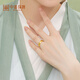Zhongxin Jewelry Gold Ring Ancient Method Tianyuan Nothing Gold Ring Plain Ring Closed Mouth Pure Gold 999 Ring Men and Women Gift 4.78g (No. 21)