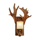 Shusheng European wall lamp indoor foyer Nordic retro industrial style deer antler lamp personalized creative living room aisle American antique deer head decoration B3036-black