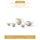 Yongfengyuan (auratic) Moon Time 8/9 ceramic embossed tea set housewarming gift ladies gift box 8 teapot set