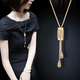 Idel's long clothing chain, versatile and simple Korean clothing pendant, atmospheric pendant, jewelry pendant, accessories necklace, women's chain L0686 gold_Soul Lighthouse