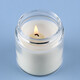 BAIGE emergency small candle, windproof, disaster prevention, smoke-free, household candle, easy to store, transparent glass version 100g, 2 pieces CW034924