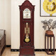 Floor-standing clock Living room home Chinese retro solid wood mechanical time reporting large clock old European sitting clock vertical pendulum clock 9922 mahogany color domestic winding movement