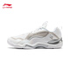 Li Ning Sonic Boom OP Badminton Shoes for Men and Women Same Style Cushioning and Wear-Resistant Badminton Shoes Professional Training Shoes Badminton Competition Shoes Standard White 37