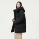 Tambor Down Jacket Women's Medium Long Removable Hood Loose Warm Versatile Jacket 530558V Black 165