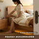 Lit d'origine en bois massif moderne moderne petit appartement nocturne clair chêne grand lit chambre à coucher de lit à double lit Style de rondins l701d corps haut - couleur en bois 1,5 lit + matelas 10 cm grand lit