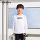 Converse [Transformers Joint Brand] Converse Children's Clothing Base Base Base Boys Boys Camiseta de manga larga CNVB-LS-G689 Pure White 150 /72 [Altura sugerida 140-152cm]