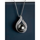 Platinum gray pearl pendant necklace niche light luxury French clavicle chain Tahiti gray trend Princess Windsor Z