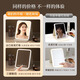 Syouranled makeup mirror folding portable handheld makeup mirror with light large size bedroom student dormitory desktop beauty mirror internet celebrity high definition intelligent fill light makeup mirror beauty mirror Chinese Valentine's Day gift for girlfriend and wife white small foldable