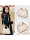 Kuqi Kangaroo Leather Small Bag Women 2023 New One-shoulder Portable Versatile Internet Celebrity Crossbody Bag Black
