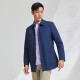 YOUNGOR windbreaker men's lapel long single windbreaker polyester fiber young fashion men's top jacket VYDF424975FQA navy blue 175/96A