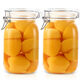 Baijie glass sealed jar storage bottle wine container glass bottle honey bottle can bottle pickle jar 1500ml*2
